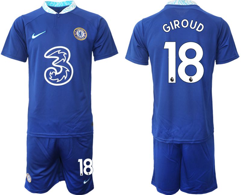 Men 2022-2023 Club Chelsea FC home blue #18 Soccer Jersey->chelsea jersey->Soccer Club Jersey